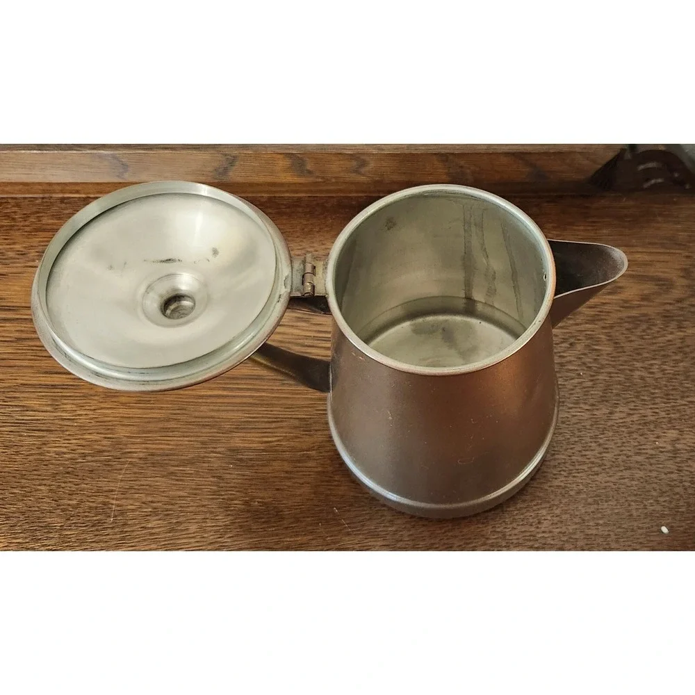 Vintage Tagus Copper Teapot Kettle R97 Hinged Lid Portugal Copperware Handle